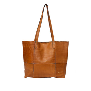 Cartera Shopper de Cuero para Proyectos Project 19 de Re:Designed (P019) en color Burned Tan – vista frontal