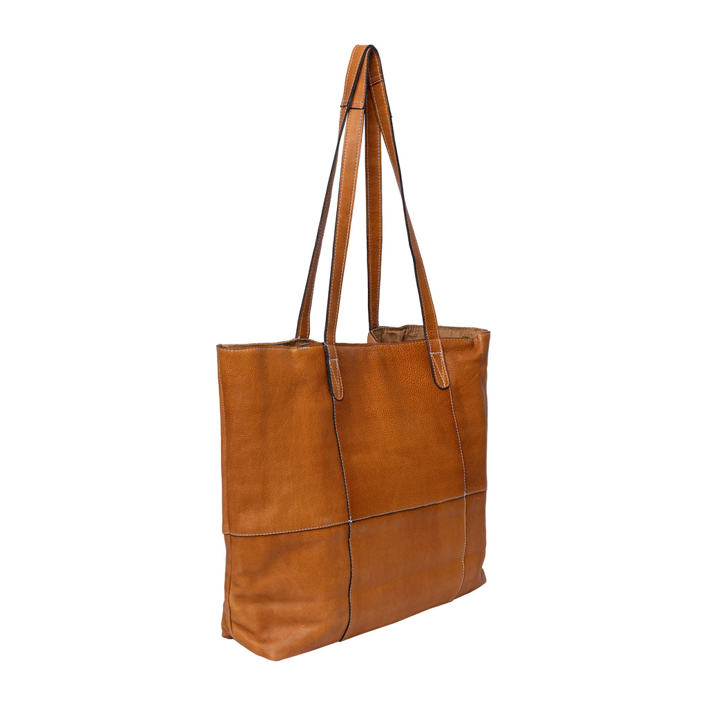 Cartera Shopper de Cuero para Proyectos Project 19 de Re:Designed (P019) en color Burned Tan – vista posterior