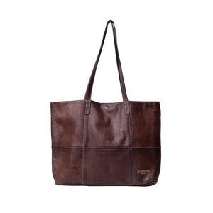 Cartera Shopper de Cuero para Proyectos Project 19 de Re:Designed (P019) en color Woodsmoke – vista frontal