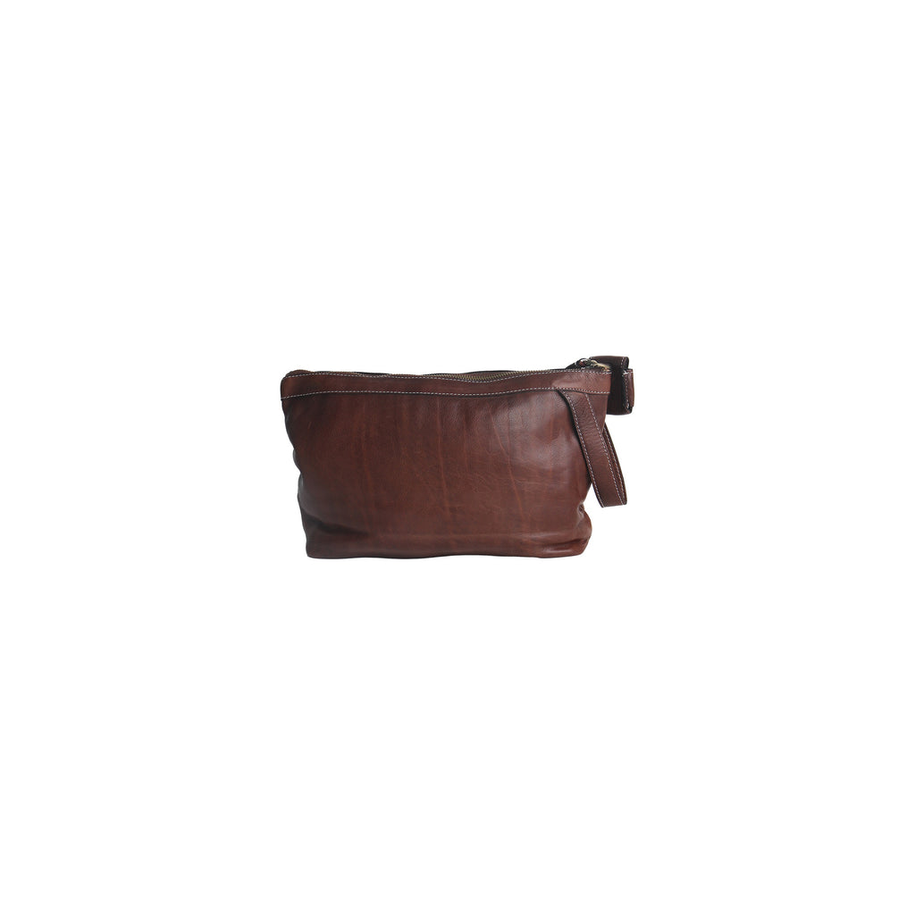 Estuche de Cuero Tipo Clutch para Proyectos (Mediano) Project 3 de Re:Designed (P003) en color Woodsmoke – vista posterior