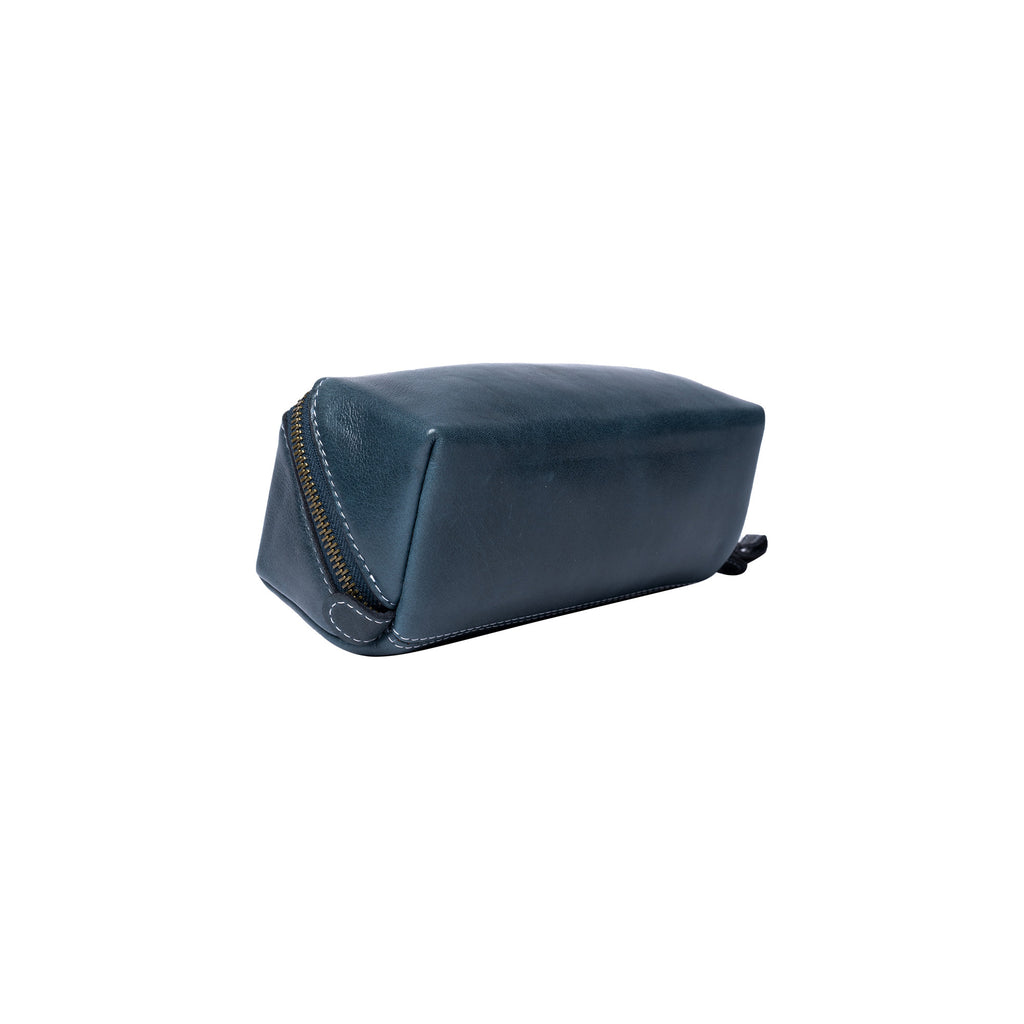 Bolso de Mano de Cuero para Proyectos Project 36 de Re:Designed (P036) en color Sapphire Blue – vista posterior
