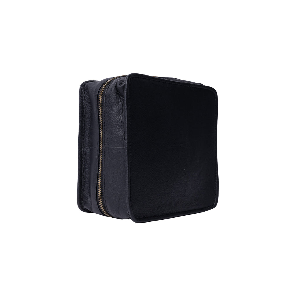 Estuche Organizador de Cuero para Palillos Intercambiables y/o Crochet Project 83 de Re:Designed (P083) en color Black – vista lateral