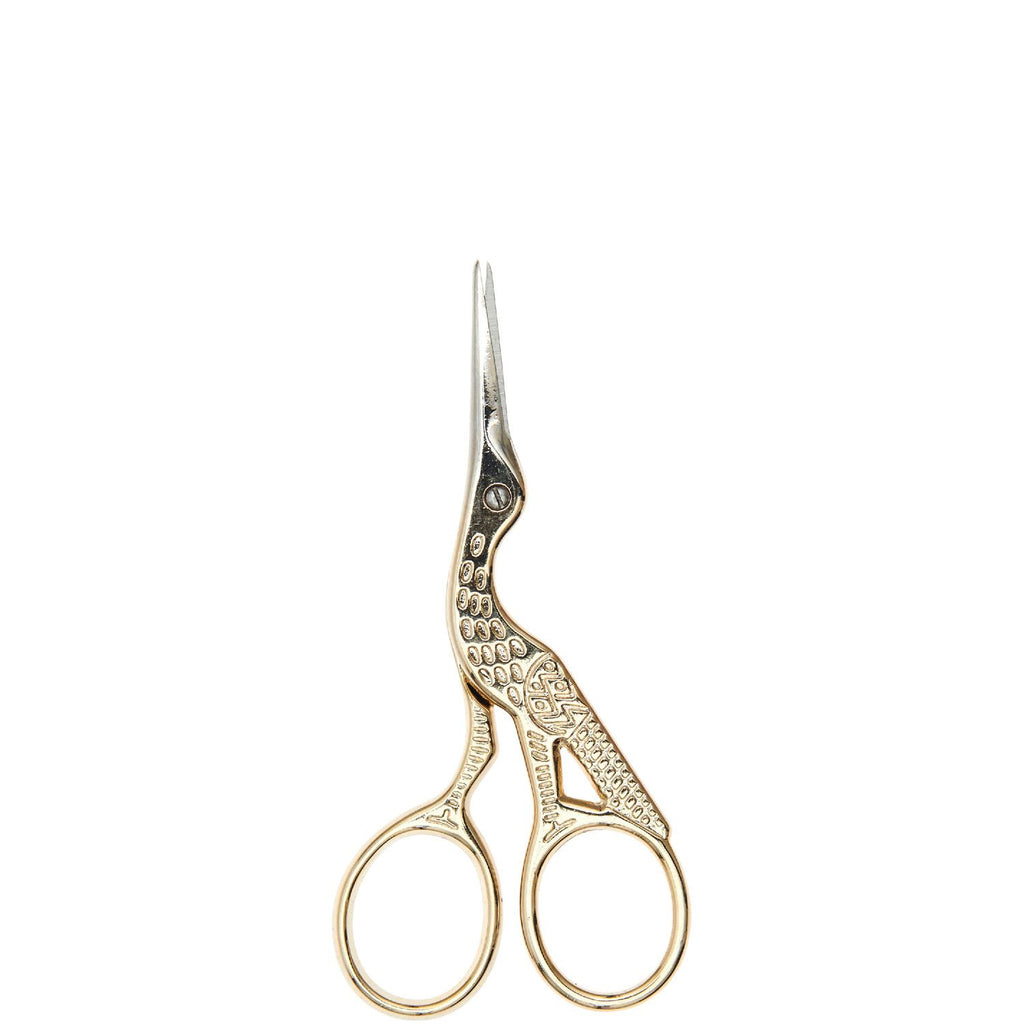 Rico Design tijeras de bordado cigüeña Kranich 8–9 cm – puntas finas para cortes de precisión