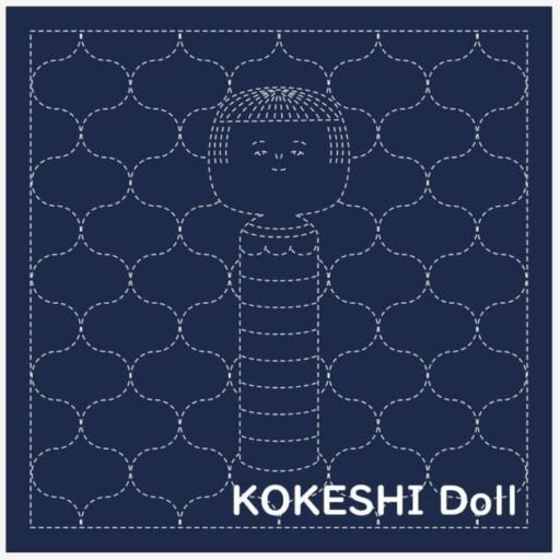 Sashiko Sampler / Tela Azul 100% Algodón con Diseño Sashiko <br> Distintos Diseños