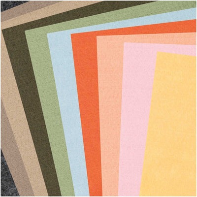 Set Láminas de Fieltro  Colores Tierra