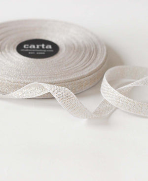 Cintas de Algodón "Metallic Loose Weave" 15mm de Ancho <br> Por Metro