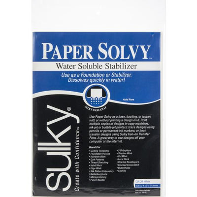 Hoja Estabilizadora Imprimible Soluble en Agua  Paper Solvy