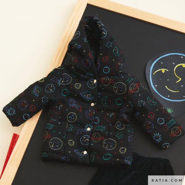 Tela Popelina "Galaxy Emotions" (100% Algodón) <br>De Corte, 145cm de ancho