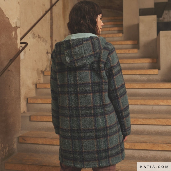 Tela Corderito "Sherpa Print Forest Plaid" (100% Poliéster) <br>De Corte, 150cm de ancho