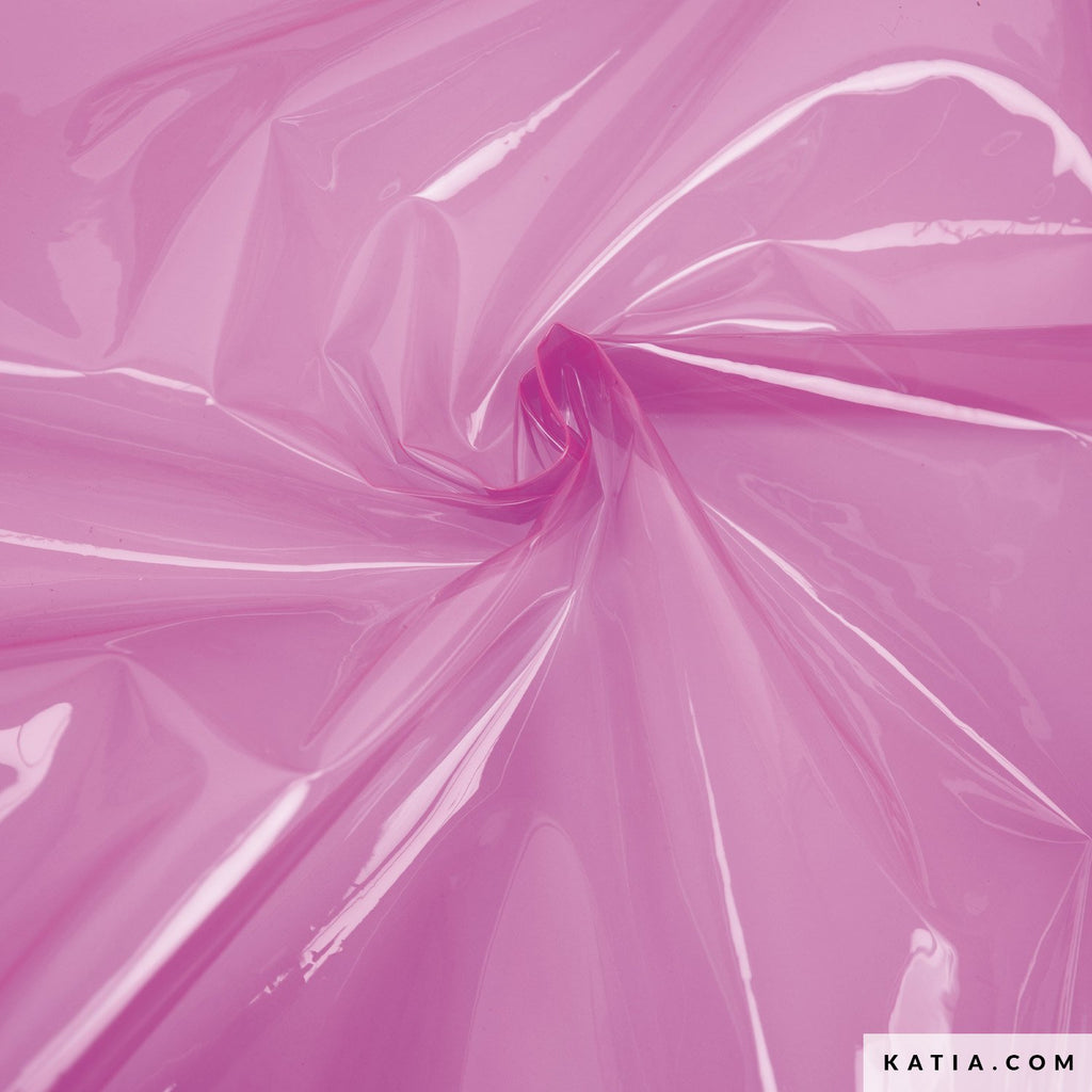 Tela de Vinilo PVC Translucent Color Flúor Fuchsia (100% PVC) <br>De Corte, 68 cm de ancho