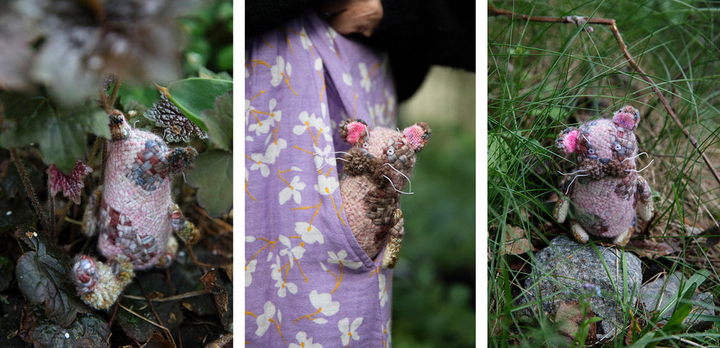 Libro de Bordado Laine "Tiny Friends: A Guide to Mosaic Embroidery" <br> Tomomi Mimura