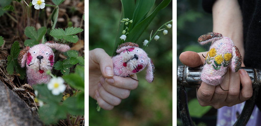 Libro de Bordado Laine "Tiny Friends: A Guide to Mosaic Embroidery" <br> Tomomi Mimura