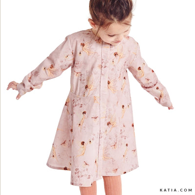 Patrón de Costura Vestido Popelina  12 Meses a 4 Años