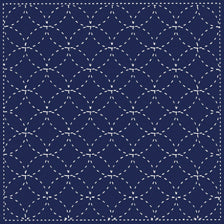 Yume Fukin Navy / Tela 100% Algodón con Diseño Sashiko  Cloisonne (203)