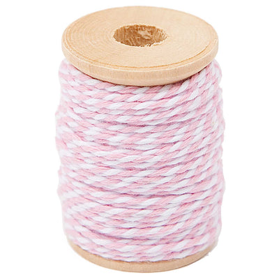 Hilo Cotton Twine 15 mts  Rose / White