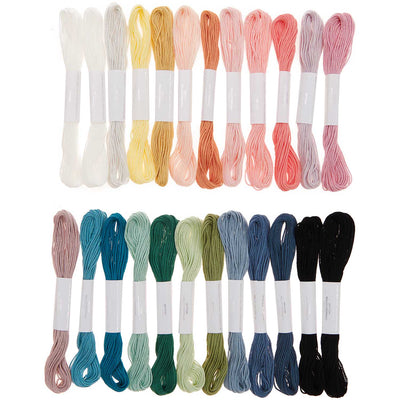 Set Hilos de Bordar 100% AlgodónMulticolour Pastel 24 pcs.