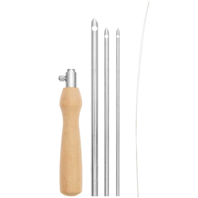 Aguja Punch Needle de Madera  3 Tamaños de Agujas