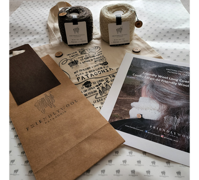 Cowl Kit Friendly Wool  Color Crudo