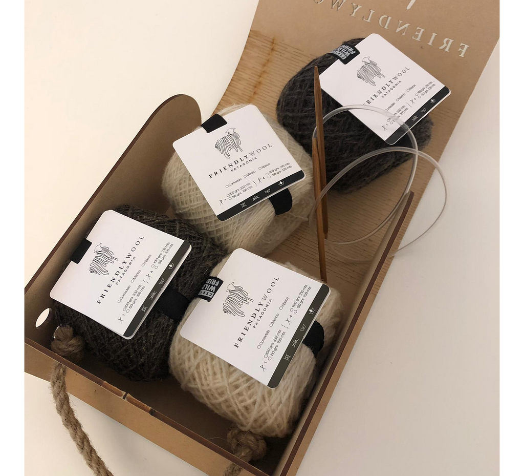 Caja Desarmable Friendly Wool <br> Para 4 Ovillos