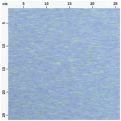 Tela de Punto Jersey Transformation, Azure / Neon Green (51% Algodón - 46% Viscosa - 3% Poliester) De Corte, 160cm de ancho