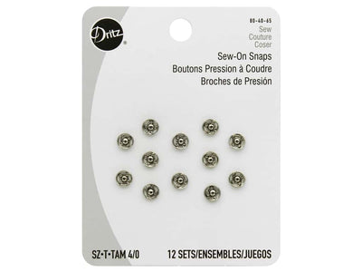 Broches a Presion Negros  Tamaño 4/0 - 12 unidades