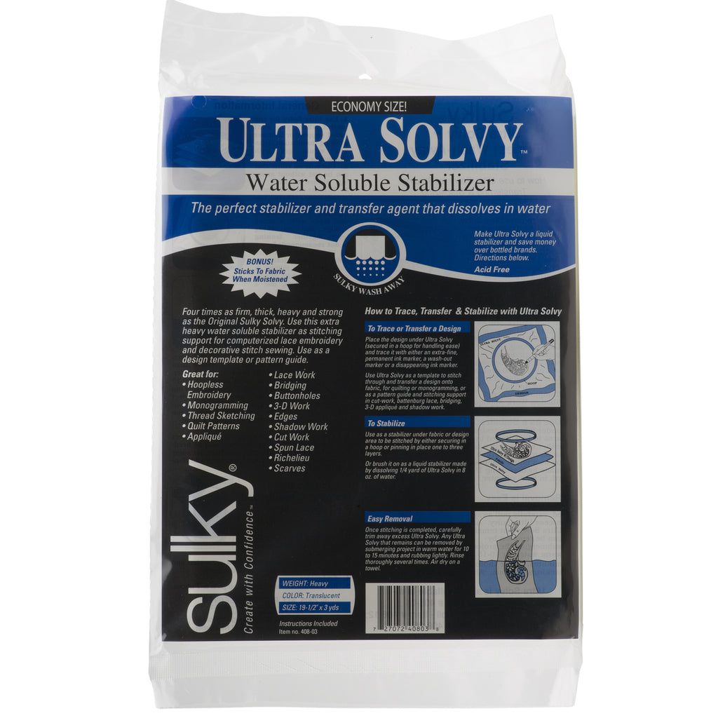 Hoja Estabilizadora Soluble en Agua <br> Ultra Solvy 50 x 274 cm