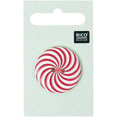 Botón Espiral  Rojo 3 cm