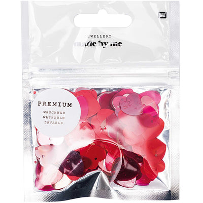 Set de Lentejuelas Corazón Lavables  13 y 15 mm (3 Colores)