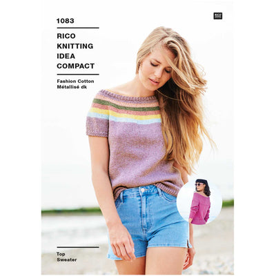 Patrón de Polera y Sweater  Rico Knitting Idea Compact Pattern Nro. 1083