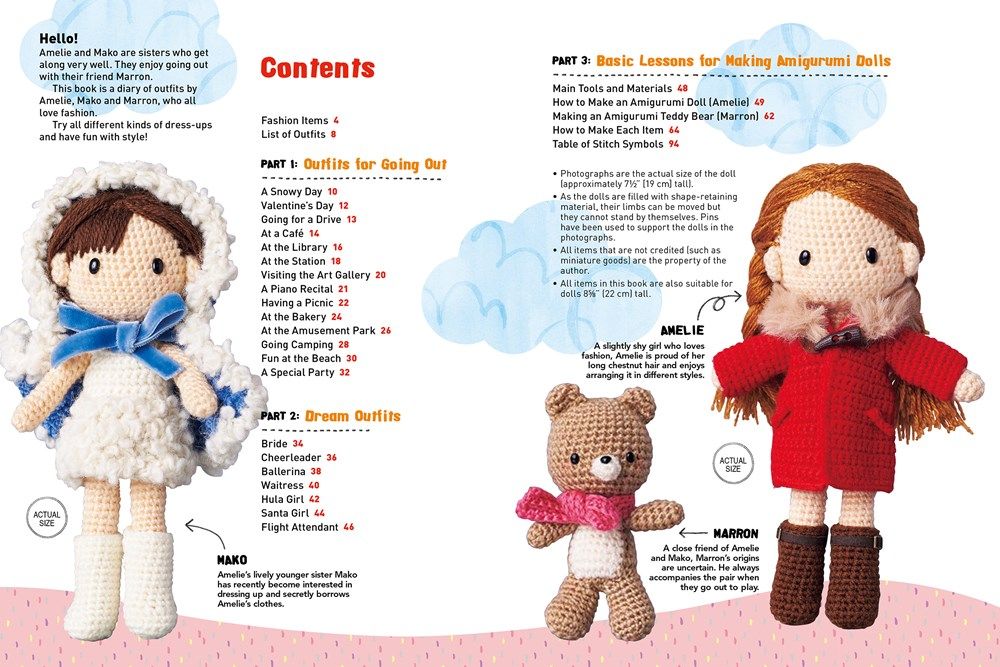 Libro "Crochet Cute Dolls with Mix-and-Match Outfits" <br> Miya