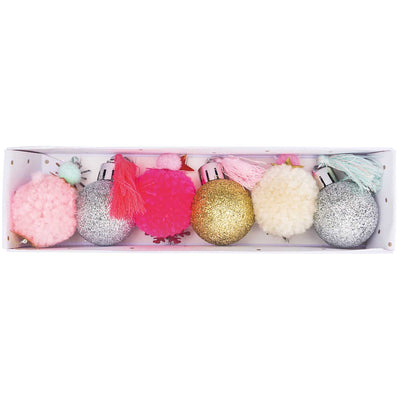 Set Adornos Para el Árbol de Navidad  Pompon Pendant Neon Pastel