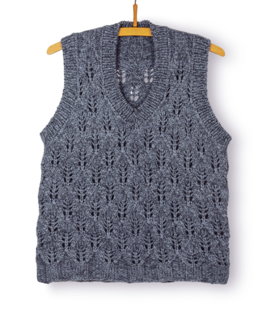 Patrón Sweater "Ocean Vest"<br> Helga Isager (Inglés o Español)