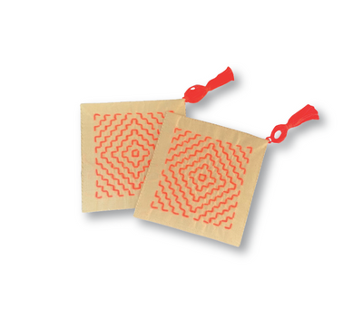 Kit Sashiko Posavasos con Diseño Sanjû Kakinohanazashi