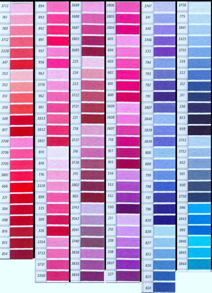 Hilos de Bordar Mouliné <br> De 791 a 973