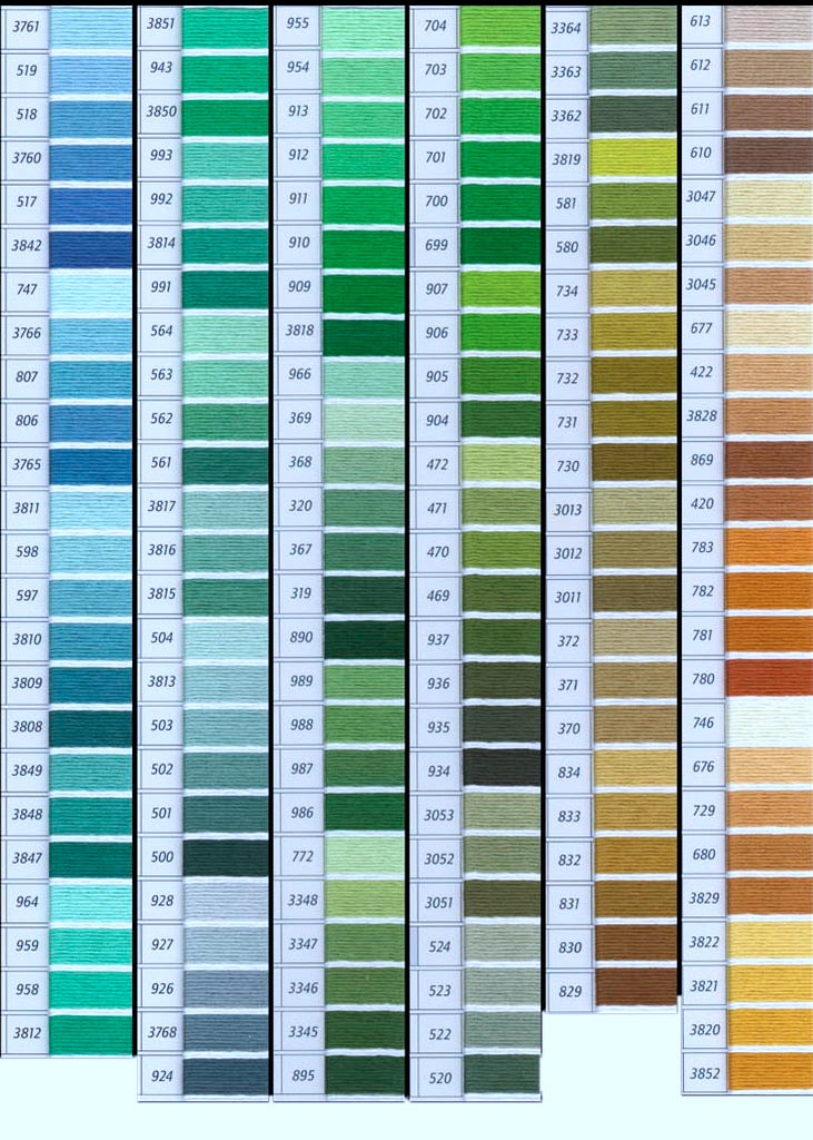 Hilos de Bordar Mouliné <br> De 791 a 973