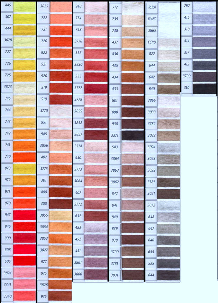 Hilos de Bordar Mouliné <br> De 791 a 973