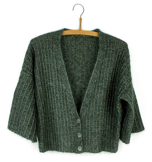 Kit "Chilly Cardigan" de Helga Isager <br> Color Gris