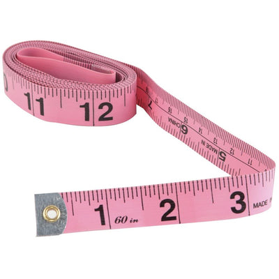 Huincha de Medir Rosada  Centímetros y Pulgadas