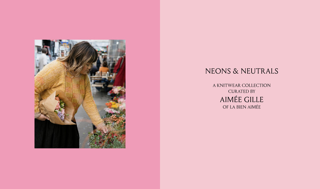 Libro "Neon and Neutrals - A Knitwear Collection Curated by Aimée Gille of La Bien Aimée" <br> Laine