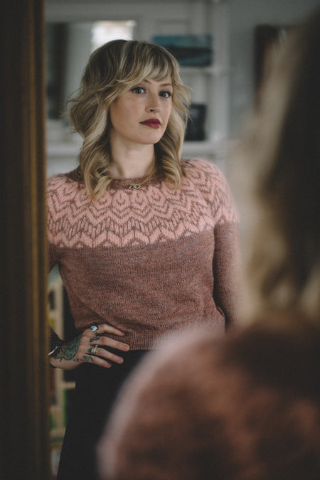 Patrón Sweater " Pink Velvet " <br> Drea Renee Knits