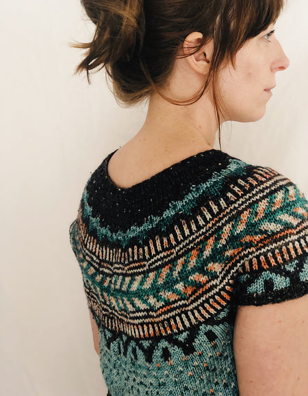 Patrón Sweater " Soldotna Crop " <br> Boyland Knitworks