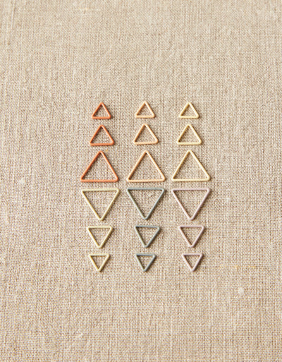 Marcapuntos Triangulares  Triangle Stitch Markers Earth Tones
