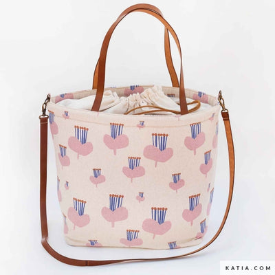 Tela Lona Cotton Canvas Tulips (100% Algodón) De Corte, 150cm de ancho