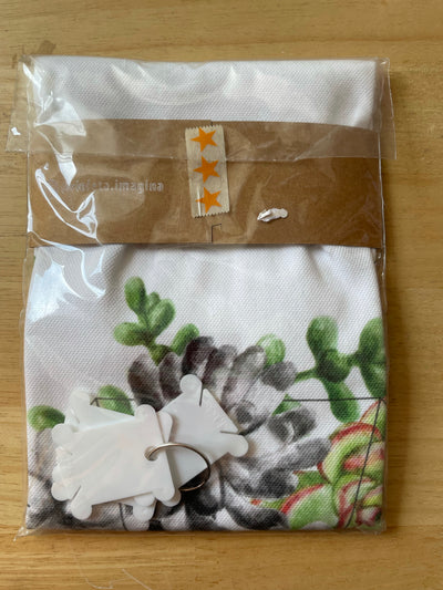 REMATE Tela para Bordar Diseño Suculentas + 4 Bobinas Plásticas Para Hilos