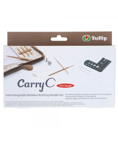 Set Palillos Intercambiables de Bambú  carryC Fine Gauge (Cortos / Números Delgados)