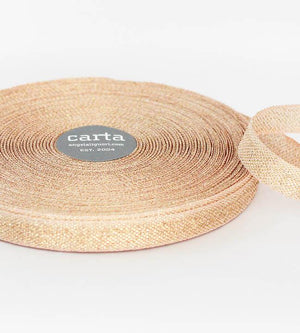 Cintas de Algodón "Metallic Loose Weave" 15mm de Ancho <br> Por Metro