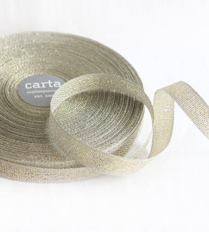 Cintas de Algodón "Metallic Loose Weave" 15mm de Ancho <br> Por Metro