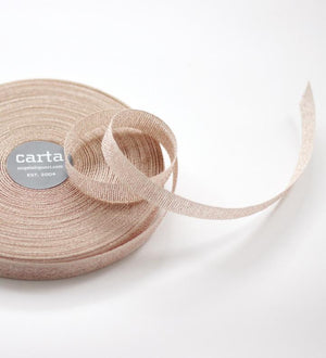 Cintas de Algodón "Metallic Loose Weave" 15mm de Ancho <br> Por Metro